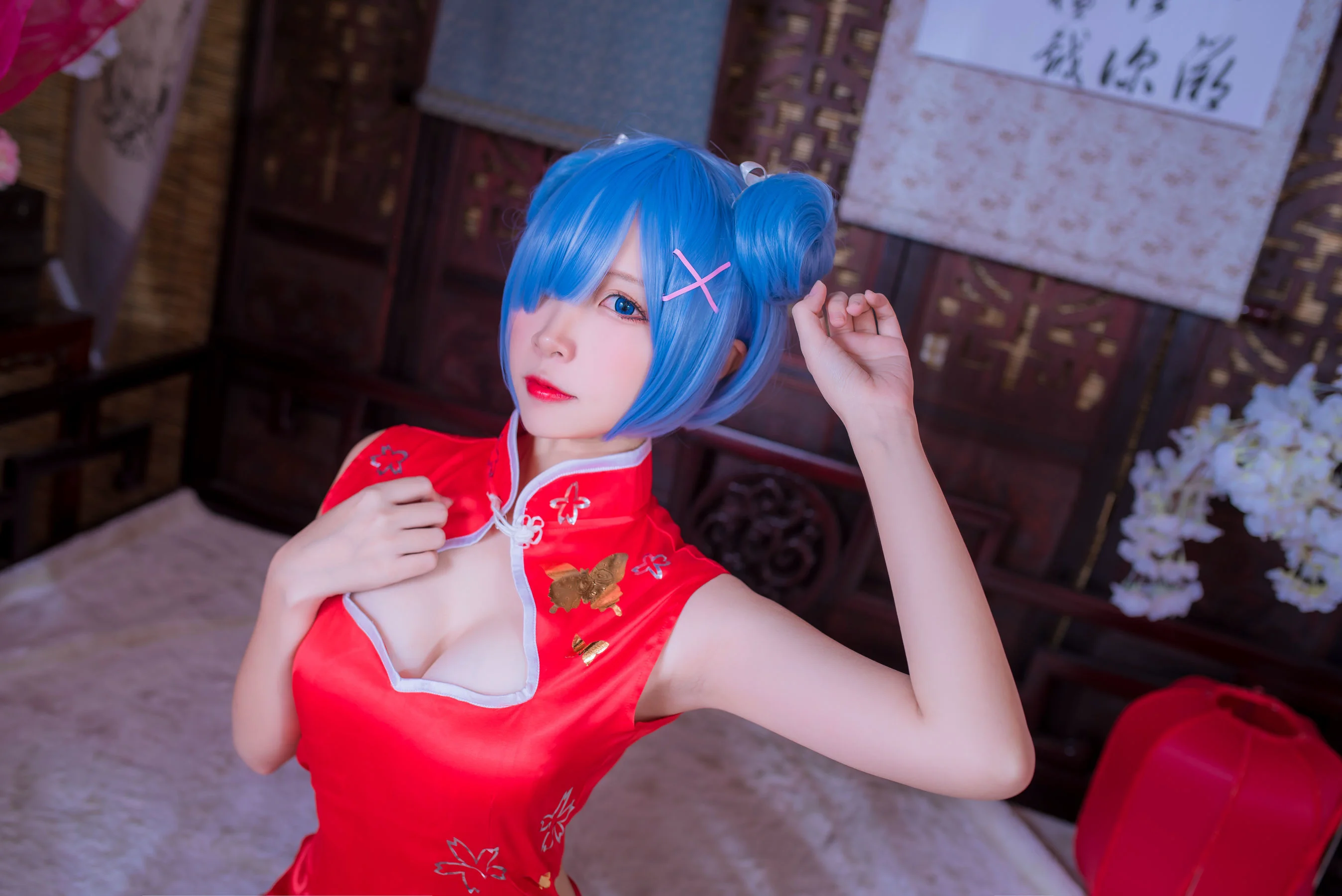 人气Coser二佐Nisa 《蕾姆旗袍》 写真集 - 爱照片