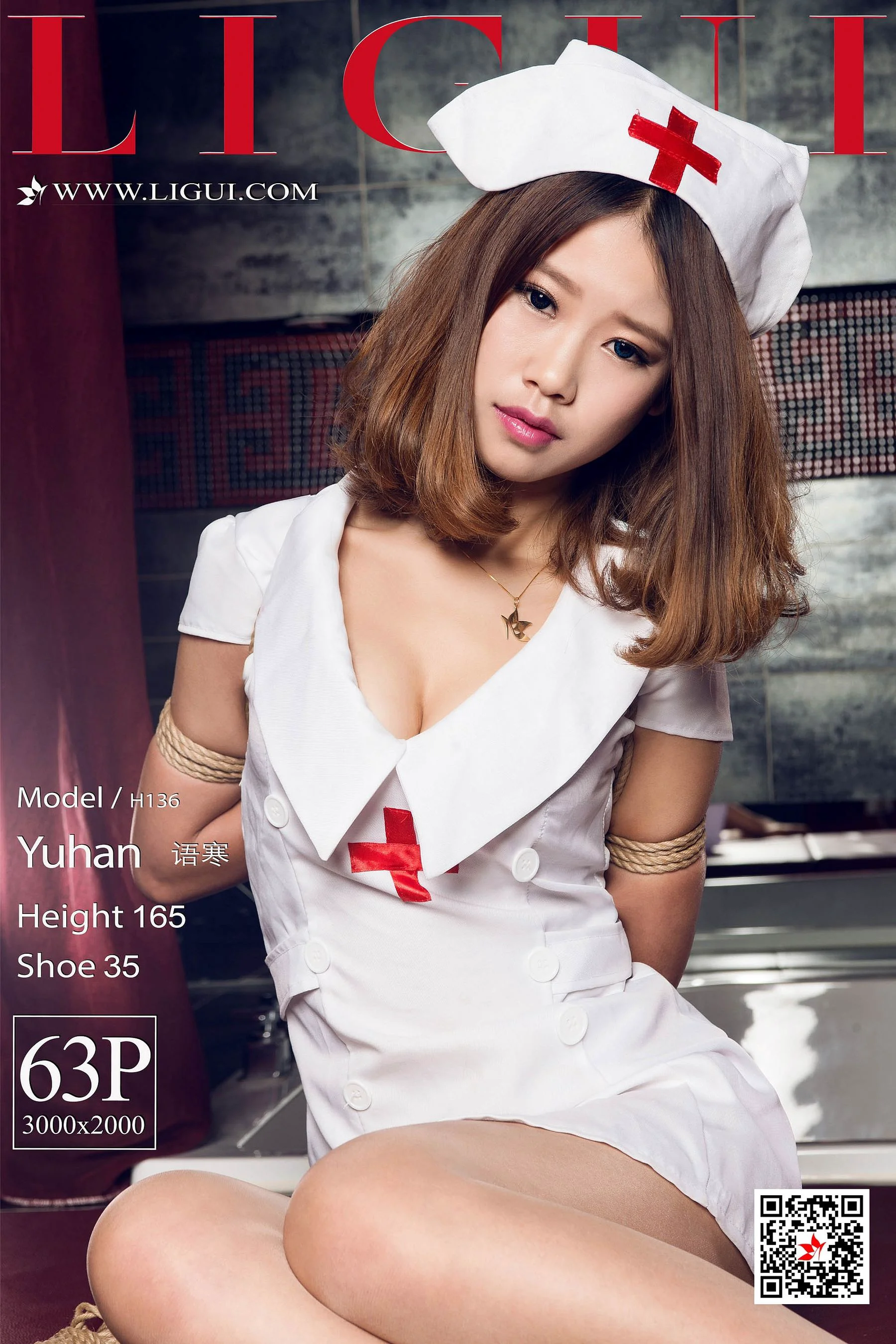 腿模语寒《美束护士》 [丽柜Ligui] 网络丽人 写真集 - 爱照片