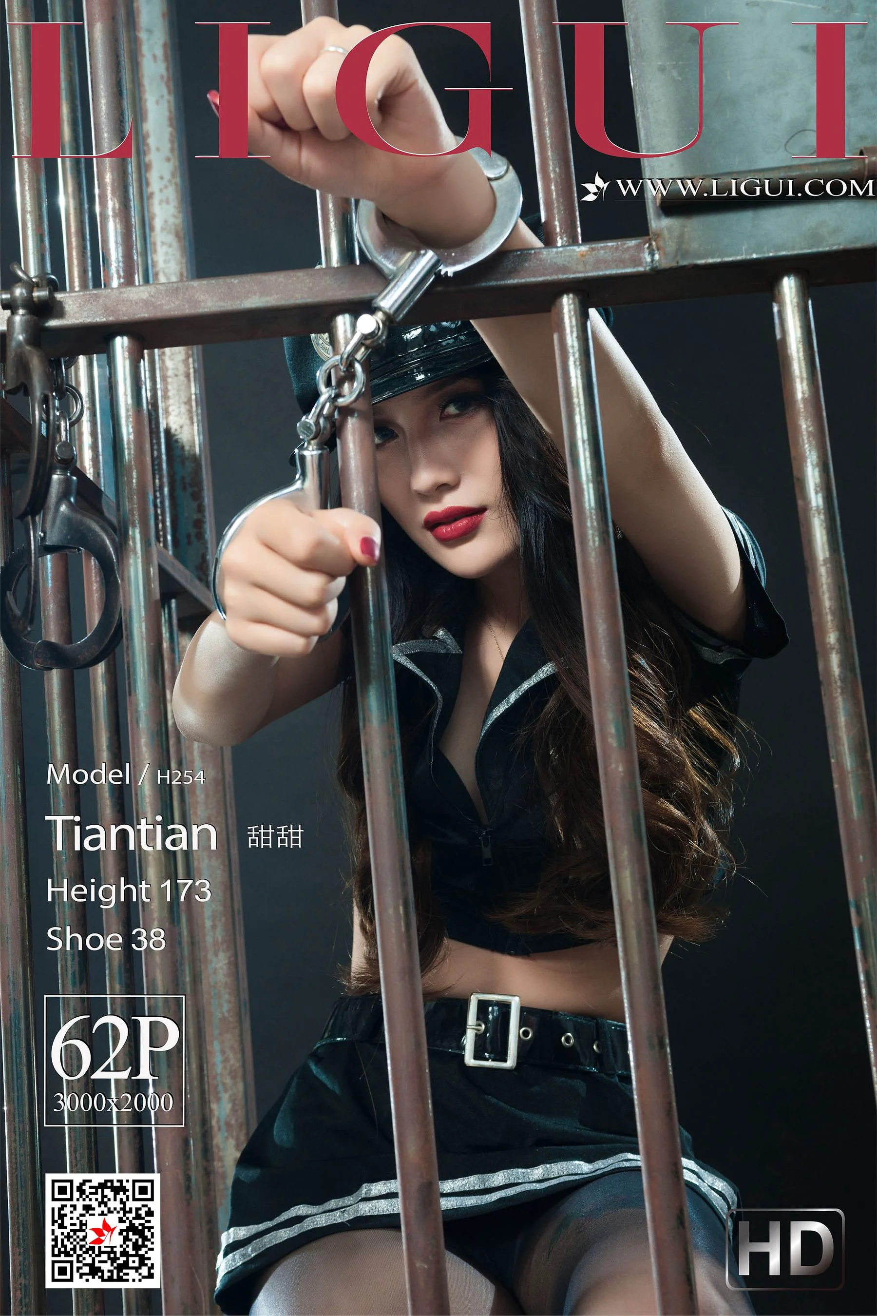 甜甜《监狱黑丝镣铐女警》 [丽柜美束LIGUI] 网络丽人 写真集 - 爱照片