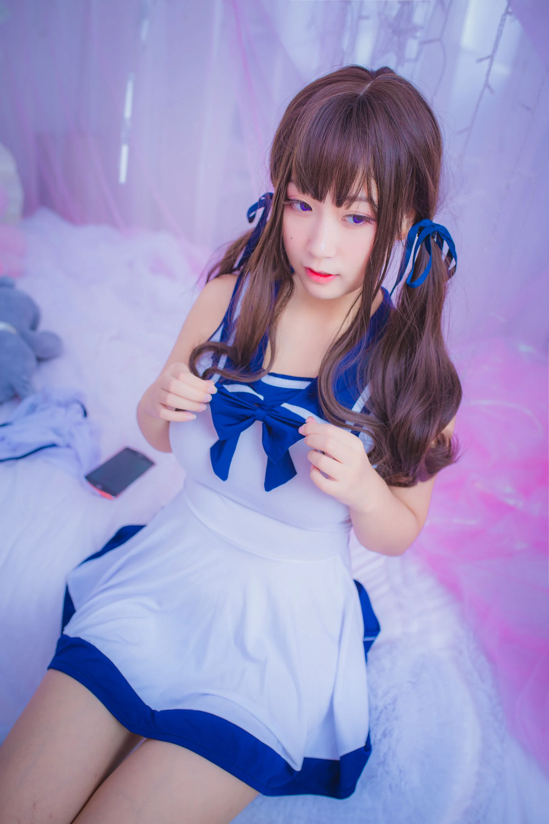 巨乳猫九酱Sakura 《连衣水手服》 写真集 - 爱照片