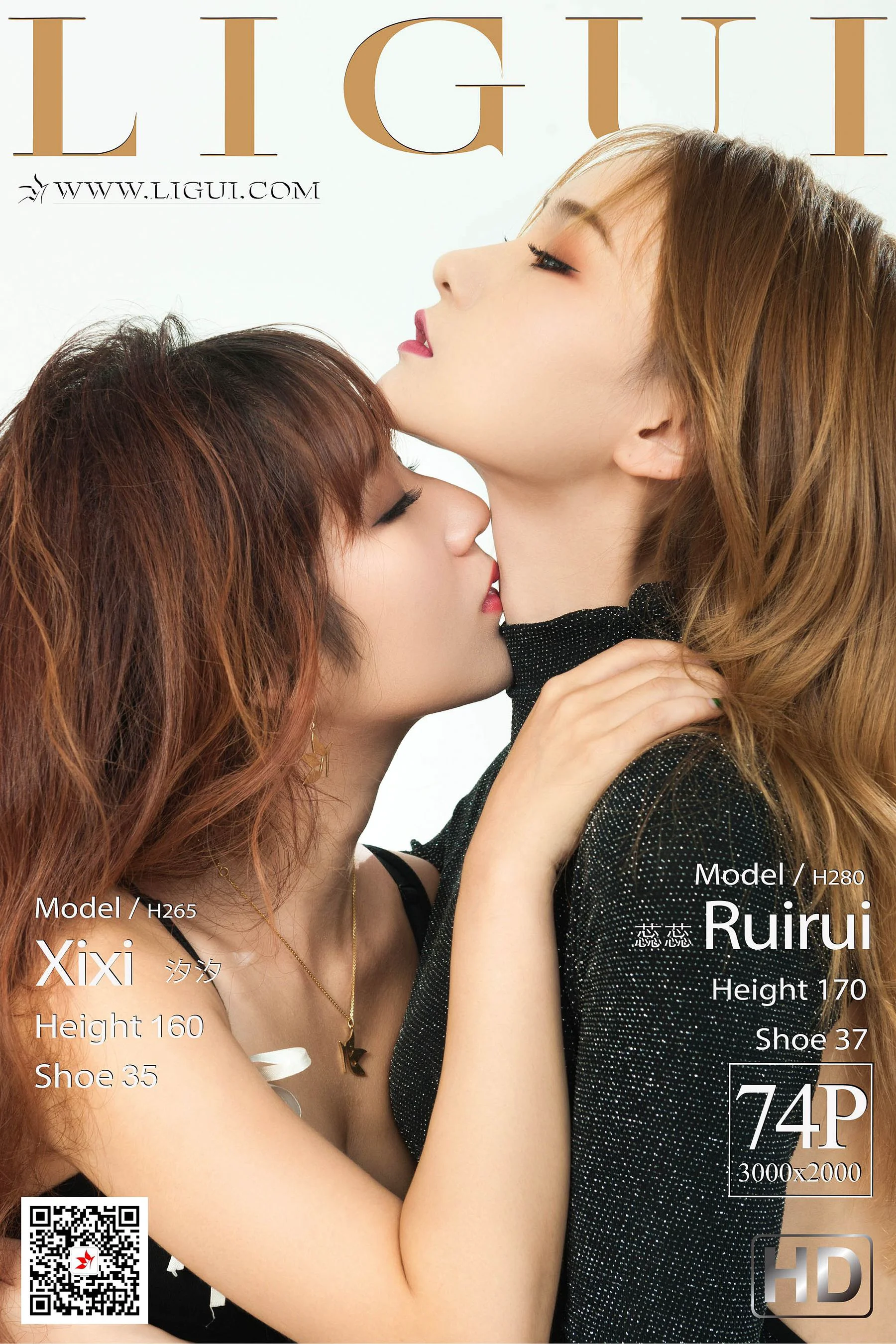 [丽柜Ligui] Model 汐汐&蕊蕊 《玫瑰丝足诱惑》 写真集 - 爱照片